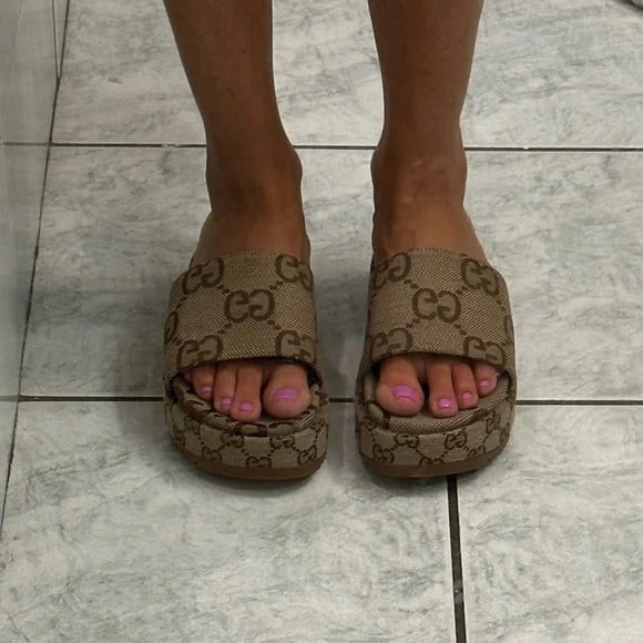 GG canvas flatform slides size 38 - Picture 5 of 11